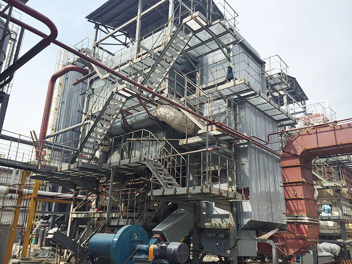 Efficient clean combustion coal powder organic heat carrier boiler